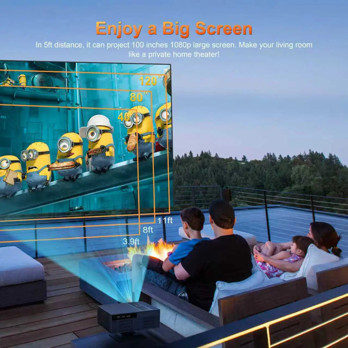 XNANO X6 Full HD 1080P Smart Projector – 4K Supported, 800 ANSI, Android & Electric Focus | Laptoys Pakisan