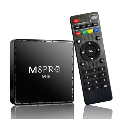 M8 Pro Mini – Android TV Box + Retro Gaming Console 8GB RAM | 128GB ROM | 20,000+ Built-in Games | 4K Output | Plug & Play