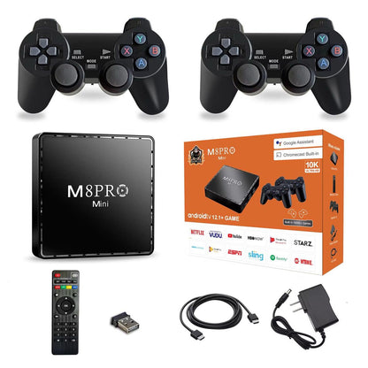 M8 Pro Mini – Android TV Box + Retro Gaming Console 8GB RAM | 128GB ROM | 20,000+ Built-in Games | 4K Output | Plug & Play