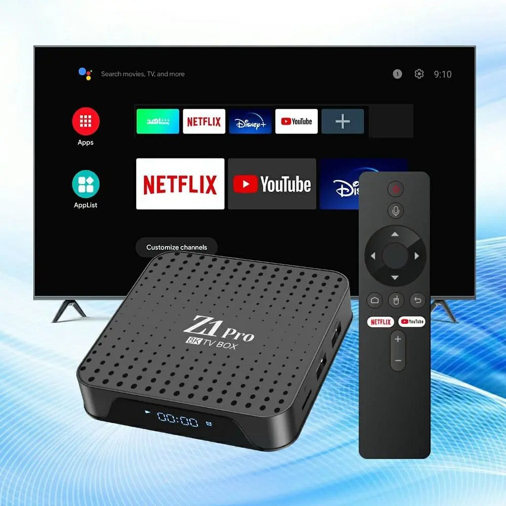 Z1 Pro – Android TV Box 8GB RAM | 128GB Storage | Voice Remote | Bluetooth