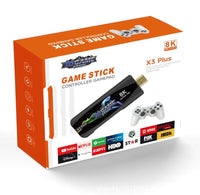 X3 Pro Plus Gaming Stick – 64GB Card | 2.4GHz Dual Wireless Controllers | 30,000+ Classic Games | 4K/8K HDMI Plug & Play