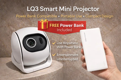 LQ3 Smart Mini Projector with FREE Power Bank | Portable Cinema