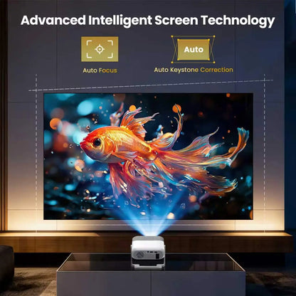 XNano HA116 Smart Projector – Native 1080P | Android 14 | 350 ANSI | Auto Focus | WiFi & Bluetooth