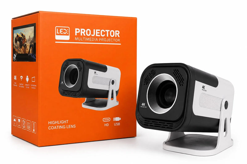 JY320 Smart Android Projector – 720P HD, Android 13, Dual WiFi & Bluetooth 5.1
