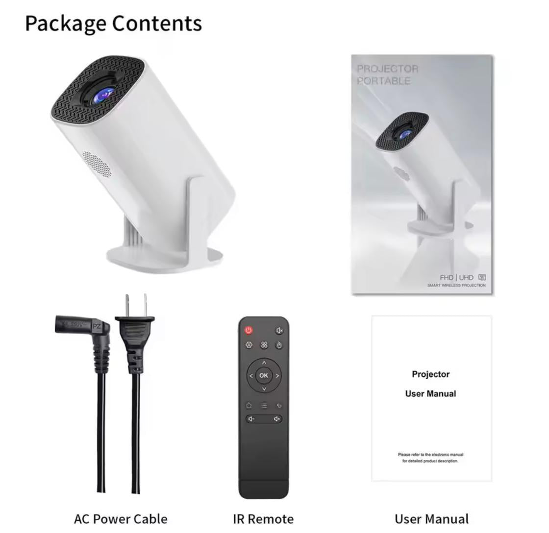 P30 Smart LED Projector – 4K Support | Android OS | WiFi + Bluetooth | Home Cinema Ready
