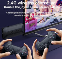 M33 Gaming Stick – 64GB TF | 30000+ Classic Games | 2.4G Wireless Controllers | 4K HDMI Plug & Play Console