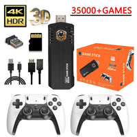 X8 Pro Gaming Stick – 64GB Card | 30,000+ Built-in Retro Games | Dual 2.4GHz Wireless Controllers | 4K HDMI Plug & Play Console