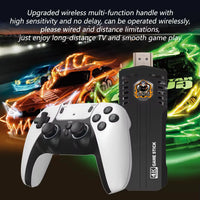 X8 Pro Gaming Stick – 64GB Card | 30,000+ Built-in Retro Games | Dual 2.4GHz Wireless Controllers | 4K HDMI Plug & Play Console
