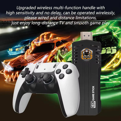 X8 Pro Gaming Stick – 64GB Card | 30,000+ Built-in Retro Games | Dual 2.4GHz Wireless Controllers | 4K HDMI Plug & Play Console