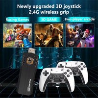 X8 Pro Gaming Stick – 64GB Card | 30,000+ Built-in Retro Games | Dual 2.4GHz Wireless Controllers | 4K HDMI Plug & Play Console