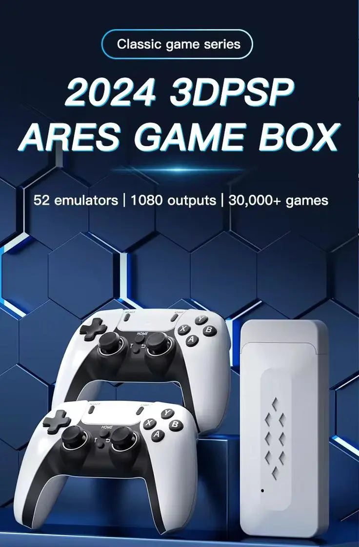 M22 Retro Gaming Stick – 64GB | 30,000+ Built-in Games | 2.4GHz Wireless Controllers | 4K HDMI Plug & Play Console
