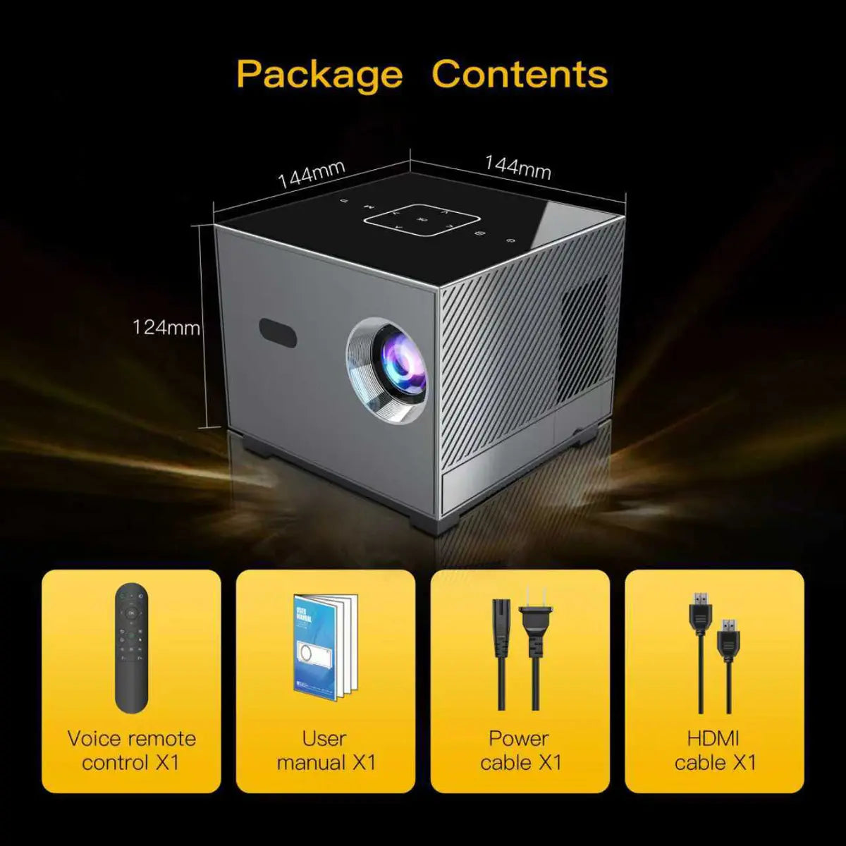 Xnano X3 Mini Projector – Android 11, 8K Video, 5G WiFi, Portable Home Theater