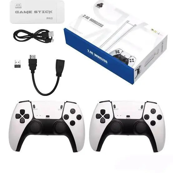 M15 (64GB) HDMI Game Stick Lite Console – 2.4G Wireless Controllers – 4K – 20,000 Video Game Retro Box – Plug and Play