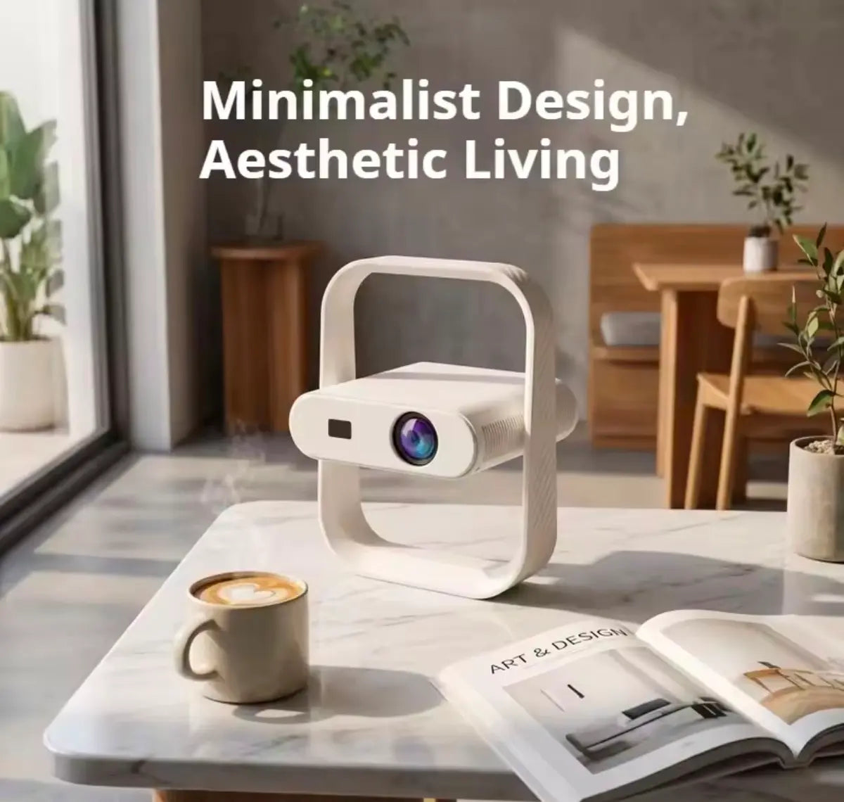 LQ70 HD Smart Projector – 180° Rotating | Android | WiFi 6 | Bluetooth | Home Theater